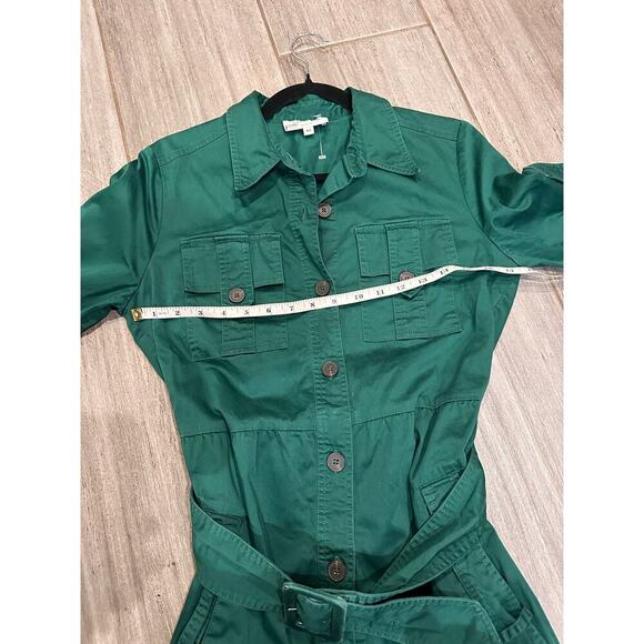 Derek Lam Evergreen Utility Dress Forest Green size 6 /42 - Picture 9 of 9